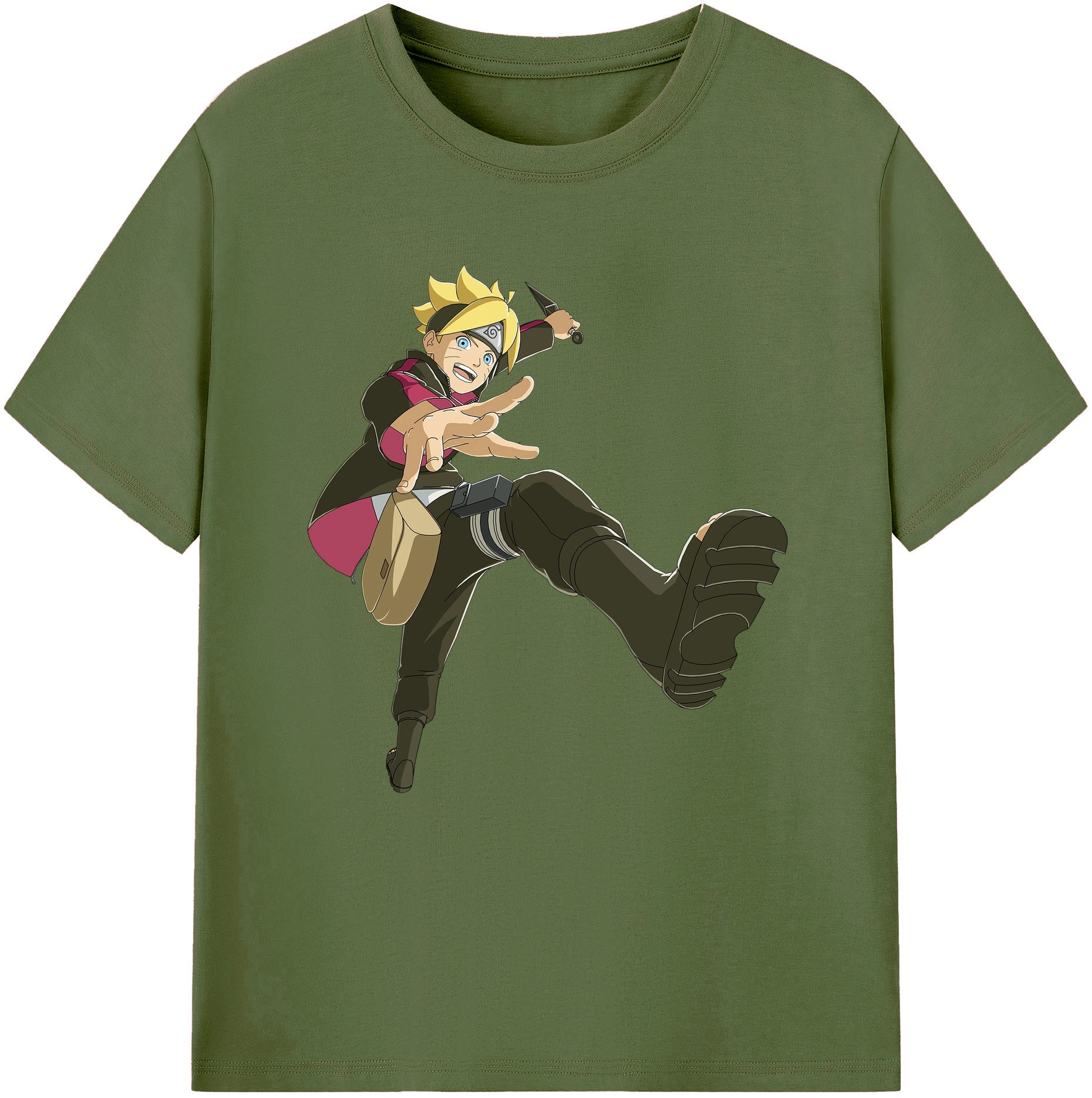 （画像用） NARUTO -ナルト- うずまき ボルト Uzumaki Boruto 綿100％半袖Tシャツ（フロントプリント）